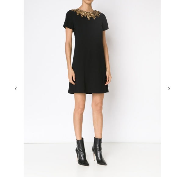 Alice + Olivia Dresses & Skirts - Alice + Olivia Gold Beaded Collar Shift Dress 2